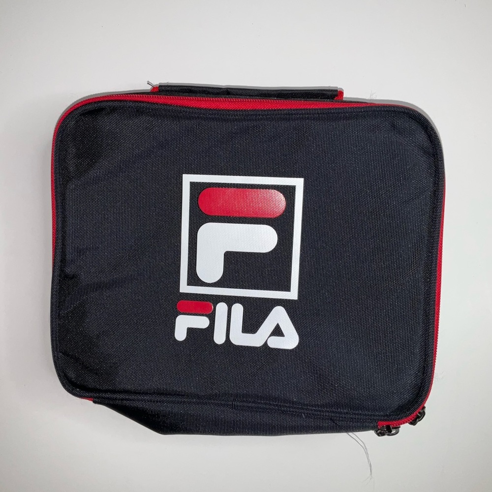 Fila Lunchbox School Black Red White Bag Lunch
